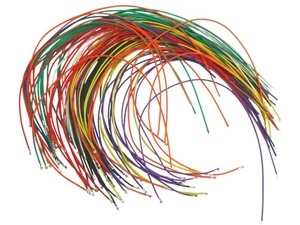 JST-XH connector female crimped terminal pins 26AWG 300mm color cable wire 80pcs - Picture 1 of 14