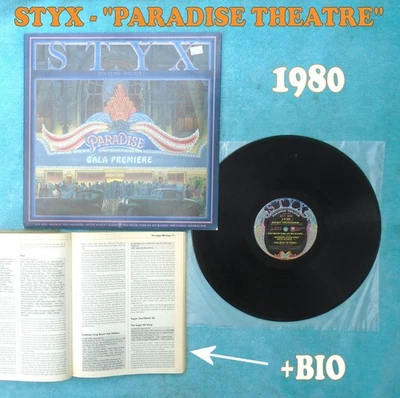 Styx  LP  "Paradise Theater"  1981  Laser Etched Vinyl  +BIO  🎶  Good Condition - Image 1 of 4