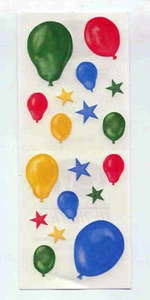 CREATIVE MEMORIES PRIMARY BALLOONS &STARS STICKER STRIP - Picture 1 of 1
