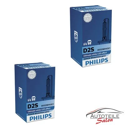 2x Original Philips D2S Whitevision GEN2 85122WHV2 C1 Xenon DUO SET Brenner - Bild 1 von 4