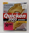 Logiciel Quicken 2003 Premier pour Windows flambant neuf scellé dans sa boîte rare intuition