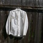 Espuela de Oro Mexico Western Long Sleeve Button Up Shirt Cream Mens XS 34