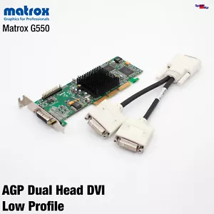 Low Profile Graphics Card Matrox G550 G55MADDA32DB Dual Head DVI 32MB Video Card - Picture 1 of 6