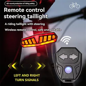 Bike Light Intelligent Remote Control Turn Taillight Wireless Waterproof Safety - Picture 1 of 7