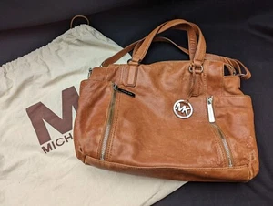 Bolso de hombro Michael Kors marrón cuero carmelo - Imagen 1 de 8