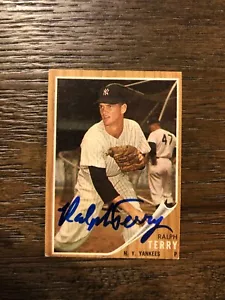 Ralph Terry NY Yankees 1962 Topps signed autographed baseball card - Picture 1 of 1