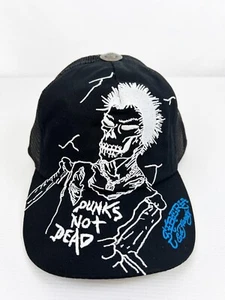 Ed Hardy x Siberia Hills Punks Not Dead Zombie Snapback Trucker Sombrero Negro Nuevo - Imagen 1 de 8