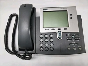 Cisco CP-7940G Unified VoIP IP Phone w/Speakerphone & Handset NO ADAPTER - Picture 1 of 4