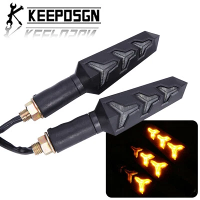 2X Luces intermitentes LED de giro para motocicleta para Kawasaki Ninja 650R 500R 250R Foto 1 de 4