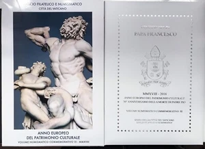 Vaticano Papa Francesco 2018 euro 2 + euro 2. Volume Numismatico Commemorativo - Picture 1 of 2
