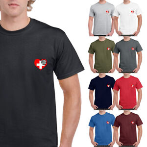 T-shirt Suisse Football Coupe du Monde Internationale Country Team Cup imprimé à
