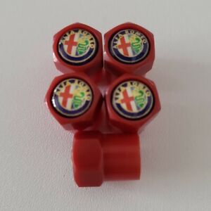 Alfa Romeo Kunststoff Rad Ventil Staubkappen alle Modelle rot 11 Farben Giulietta 159