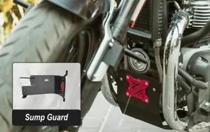 "SUMP GUARD, BLACK" FIT FOR ROYAL ENFIELD SUPER METEOR 650 - Picture 1 of 6