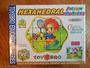 NUEVO/SELLADO TOYSBRO ""HEXAÉDRICO"" Rompecabezas B con 12 cubos para 6 rompecabezas en 1 - Imagen 1 de 3