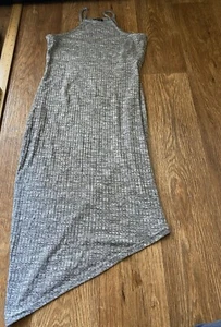 RIVER ISLAND strappy knitted dress SIZE 10 asymmetric bodycon sundress - Picture 1 of 4