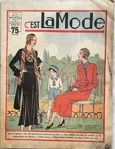 C'EST LA MODE n° 17 du 24 Avril 1932 revue ancienne Couture Tricot pour femme - Picture 1 of 7