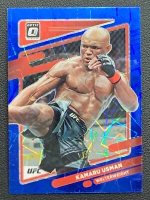 Kamaru Usman 42 Blue Velocity Prizm Donruss Optic UFC Panini 2022 [2] - Image 1 of 4