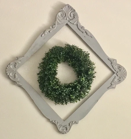 Antique PAINTED SHABBY & CHIC MIRROR FRAME primitive fixer upper SALVAGED decor Cover