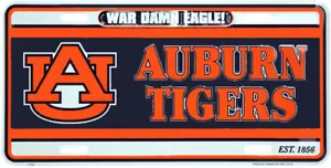 Auburn Tigers War Damn Eagle Aluminum License Plate Made in the USA - Picture 1 of 2