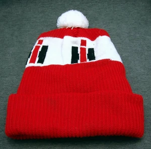 Vintage International Harvester Strick Strumpf Beanie Ball Top Mütze - Bild 1 von 3