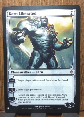 MTG Karn Liberated THE LIST MYTHIC Planeswalker, Near Mint PACK FRESH - Image 1 of 3