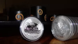 2 Stück x 1 OZ Silber Lunar II Maus 2008 Australien Mouse 1$ Dollar aus Rolle - Bild 1 von 11