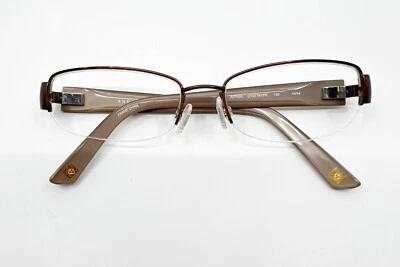 Armações de óculos femininas Anne Klein AK5022 272 marrom meio aro 51-16-130 15090 - Imagem 1 de 4