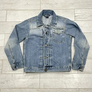 Polo Ralph Lauren Denim Trucker Jacket Boys Small 8-10 Blue Cotton - Picture 1 of 9