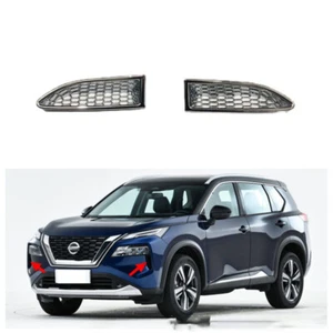 For Nissan Rogue 2021-2023 Chrome Front Bumper Fog Lamp Air Inlet Cover Trim - Foto 1 di 2