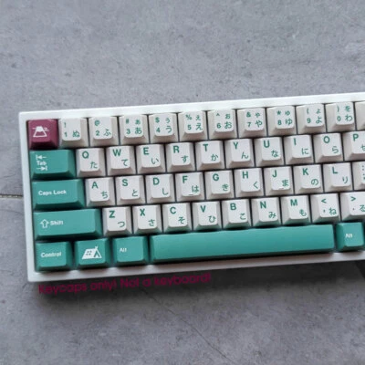 White Green Red PBT Keycaps Set Dyesub Cherry Profile for 60% 68 87 MX Keyboards - Image 1 of 4