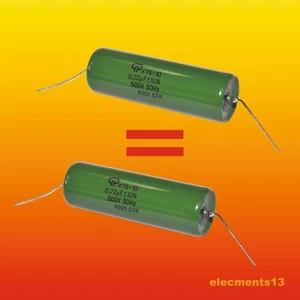 0.22uF 500V PAR EMPAREJADO PAPEL HÍBRIDO SOVIÉTICO EN ACEITE CONDENSADORES DE AUDIO PIO K75-10 - Imagen 1 de 3