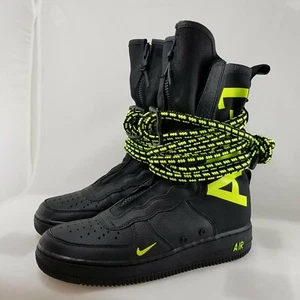 Nike SF Air Force 1 High Sneakers "Black/Volt" - Men's Size 8 - AA1128-003 - Picture 1 of 8