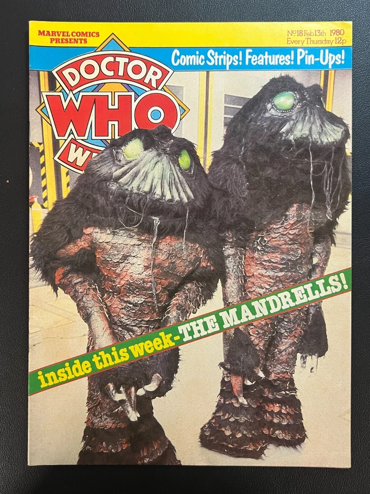 February 13th 1980 Doctor Who Weekly #18 BBC Marvel UK Feat. The Mandrells VTG! - Image 1 of 3