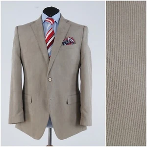 Mens Corduroy Blazer 42S UK Size STONES Striped Beige Sport Coat Cord Jacket - Picture 1 of 14
