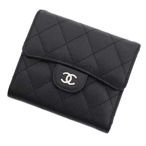 CHANEL Tri-fold wallet Size Small Calfskin Black AP0231 - Imagen 1 de 9