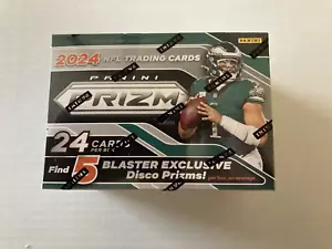 2024 NFL Prizm Football (24 Cards Per Blaster Box) Nuovo Panini 5 DISCO PRIZMS BOX - Foto 1 di 6