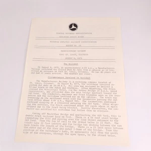 Informe de Accidentes Fabricantes Ferrocarril #19 1973 Administración Federal de Ferrocarriles - Imagen 1 de 1