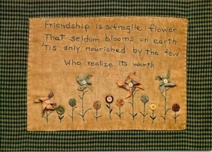 Modello cuciture da parete Friendship Blooms campo di fiori paese popolare - Foto 1 di 1