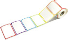 300Pcs 6 Colors Plain Name Tag Labels with Perforated Line for School Office Hom