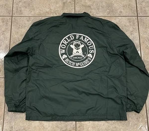 VTG 80s 90s Mens Large Jerzees Butch McGuires Chicago Bar Pub Windbreaker Jackey - Picture 1 of 11