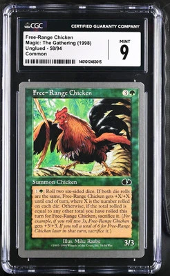 FREE-RANGE CHICKEN Unglued CGC 9 Mint MTG [Nostalgium] - Image 1 of 2