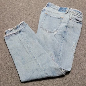 Abercrombie Fitch Jeans Womens 31 12R Light Wash Dad High Rise Curve Love Denim - Picture 1 of 13