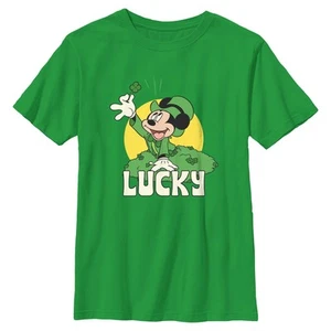 Boy's Mickey & Friends Lucky Clover T-Shirt - Picture 1 of 4