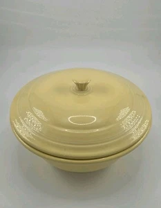 Fiestaware Yellow Casserole Dish Serving Bowl w Lid  9.25" - Picture 1 of 5