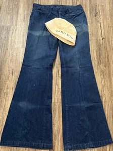 Vintage US Navy 34x34 Bell Bottom Wide Leg Flare Denim Matrosenhose & Mütze - Bild 1 von 16