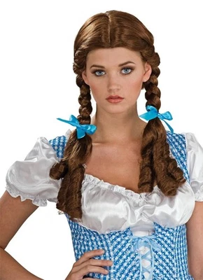 Secret Wishes Dorothy Wig brown salon quality oz adult stage braid hair boxed - Image 1 of 4