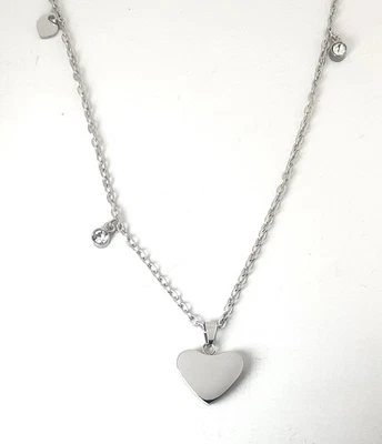 Collana Donna Lotus Style LS2558/1/1 In Acciaio Con Cuori E Strass - Immagine 1 di 3