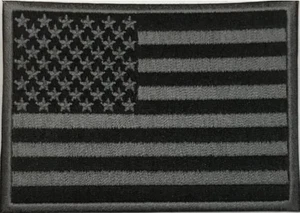 Tactical Black American Flag Patch Premium Embroidered, 3.5in - Iron On/Sew ... - Picture 1 of 5