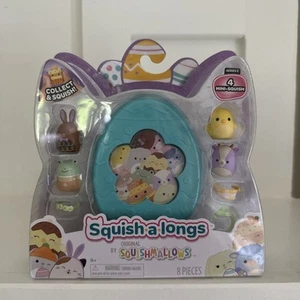 Squishmallows 8pc Series 2 Easter Squish-a-longs ~ 4 Mini-Squish w/ Aqua Case - Picture 1 of 8