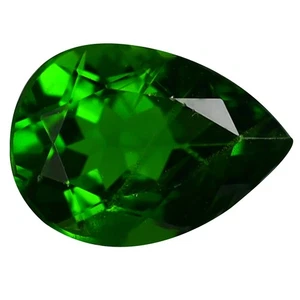 Piedra preciosa de diopsido de cromo verde sin calefacción/sin tratar corte pera de 1,29 quilates (8 x 6 mm) - Imagen 1 de 1